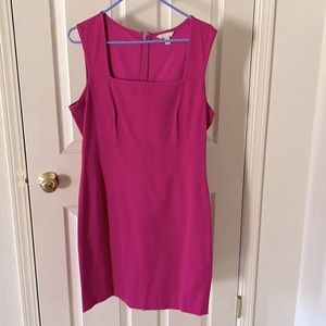 Banana Republic fuchsia pink crepe sheath dress 14